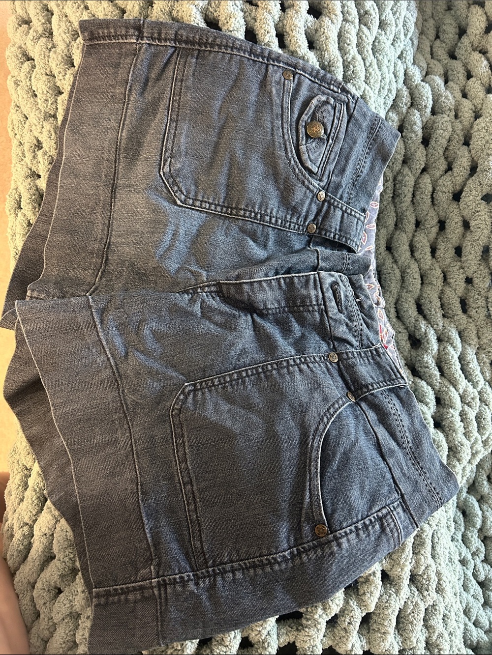 Dark Wash Denim Shorts - Classic Pocket Style